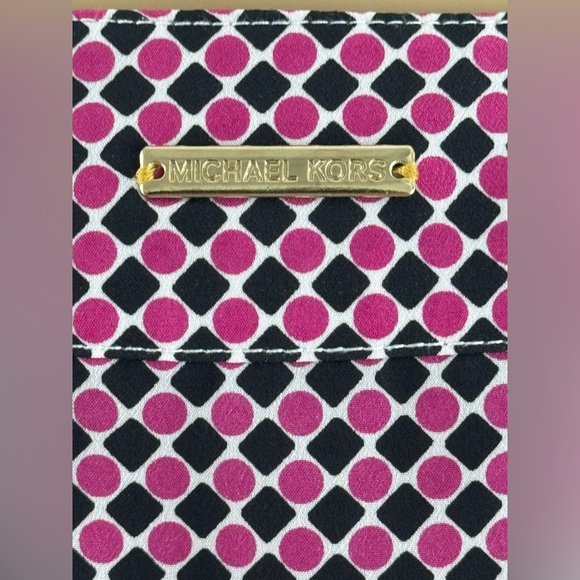 Michael Kors Sleeveless Tie Front, Geometric Patterned Blouse, Women's Size Med - Picture 5 of 10